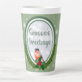 Weihnachtsfeiertage Grün und Weiß Milchtasse (Vorderseite)