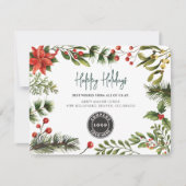 Weihnachtsfeiertage Grüne Feiertagskarte (Vorderseite)