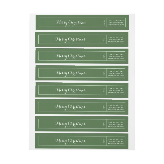 Weihnachtsfeiertage Grüne Rücksendeadresse (Bogen)