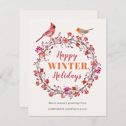 Weihnachtsfeiertage - Gruß (Vorne/Hinten)