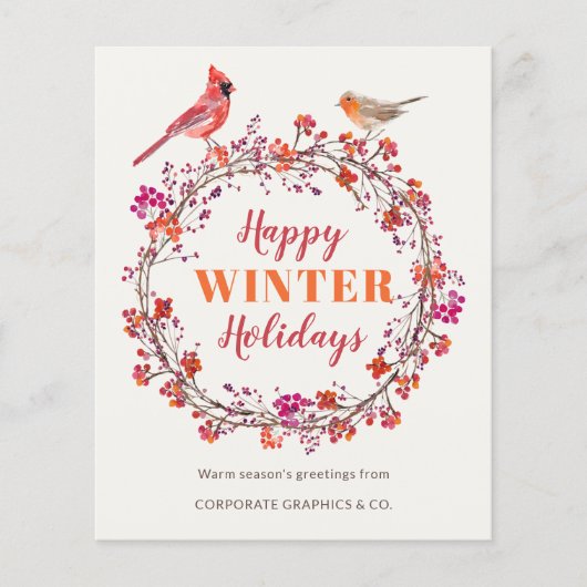 Weihnachtsfeiertage - Gruß (Vorderseite)