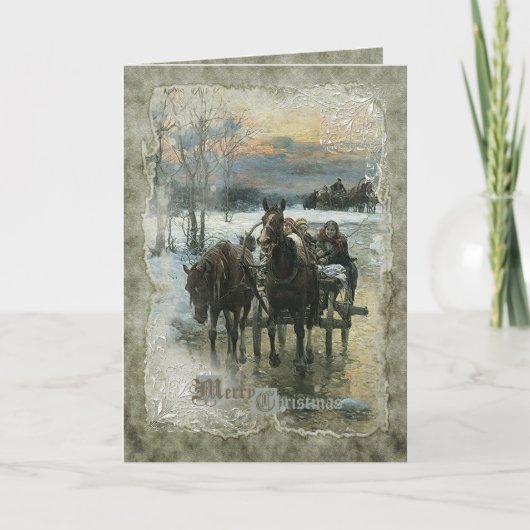 Weihnachtsfeiertage - Grußkarte Feiertagskarte (Vorderseite)