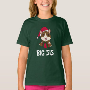 Weihnachtsfeiertage Guinea Pig Big Sis Personalisi T-Shirt