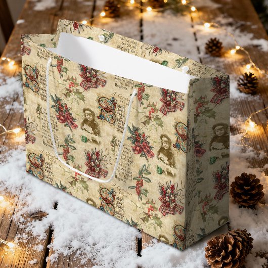 Weihnachtsfeiertage, Heilige und Verzierte Texte Große Geschenktüte