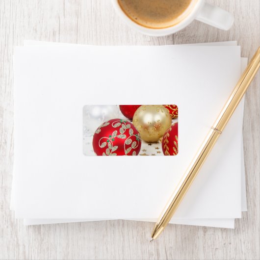 Weihnachtsfeiertage Hintergrund Adressaufkleber (Insitu)