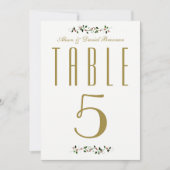 Weihnachtsfeiertage Hochzeitsempfang Tischnummer (Vorderseite)