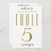 Weihnachtsfeiertage Hochzeitsempfang Tischnummer (Vorne/Hinten)