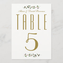 Weihnachtsfeiertage Hochzeitsempfang Tischnummer