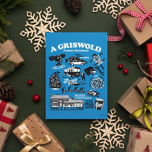 Weihnachtsfeiertage - Icons und Quotes Postkarte