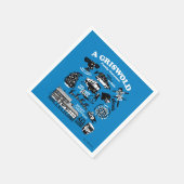 Weihnachtsfeiertage - Icons und Quotes Serviette (Ecke)