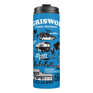 Weihnachtsfeiertage - Icons und Quotes Thermosbecher