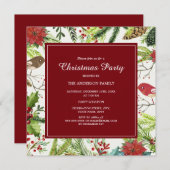 Weihnachtsfeiertage im Festwald - Party Einladung (Vorne/Hinten)