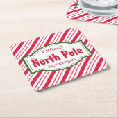 Weihnachtsfeiertage im Nordpol-Untersetzer Rechteckiger Pappuntersetzer (angewinkelt)
