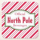 Weihnachtsfeiertage im Nordpol-Untersetzer Rechteckiger Pappuntersetzer (Vorderseite)