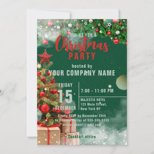 Weihnachtsfeiertage im Unternehmen (Vorderseite)