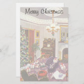 Weihnachtsfeiertage im Wohnzimmer Briefpapier (Vorne/Hinten)