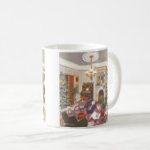 Weihnachtsfeiertage im Wohnzimmer Kaffeetasse (VorderseiteRechts)