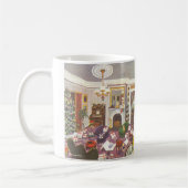 Weihnachtsfeiertage im Wohnzimmer Kaffeetasse (Links)