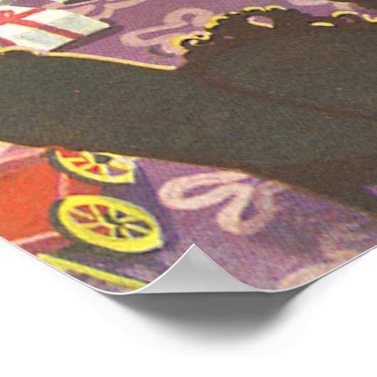 Weihnachtsfeiertage im Wohnzimmer Poster (Ecke)