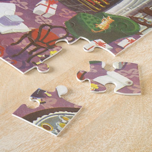 Weihnachtsfeiertage im Wohnzimmer Puzzle (Seite)