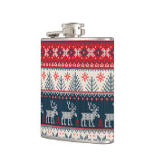 Weihnachtsfeiertage Imitate Strick Muster Nordic T Flachmann (Links)