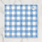 Weihnachtsfeiertage in Blue Wreath Geschenkanhänger (Rückseite)