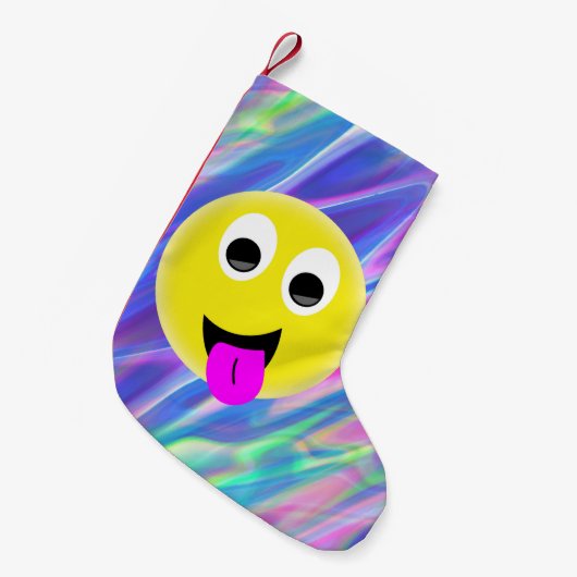 Weihnachtsfeiertage in Emoji Strumpf Kleiner Weihnachtsstrumpf (Vorderansicht (hängend))