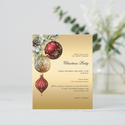 Weihnachtsfeiertage in Gold (Stehend Vorderseite)