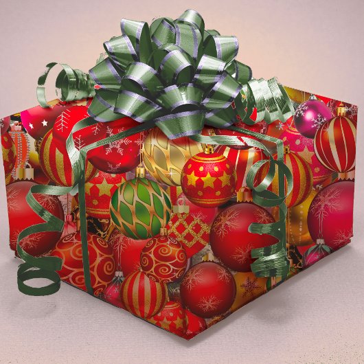 Weihnachtsfeiertage in rotem Gold Geschenkpapier