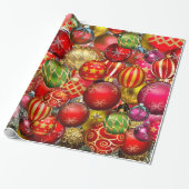 Weihnachtsfeiertage in rotem Gold Geschenkpapier (Ungerollt)