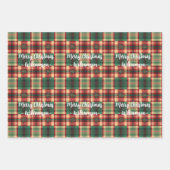 Weihnachtsfeiertage Individuelle Name Drei Varietä Geschenkpapier Set (Vorderseite)