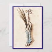 Weihnachtsfeiertage - individuelle Strümpfe Feiertagskarte (Vorderseite)