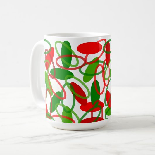 Weihnachtsfeiertage Kaffeetasse (Vorderseite Links)