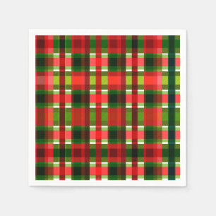 Weihnachtsfeiertage Karierte Quadrate Buffalo Plai Serviette