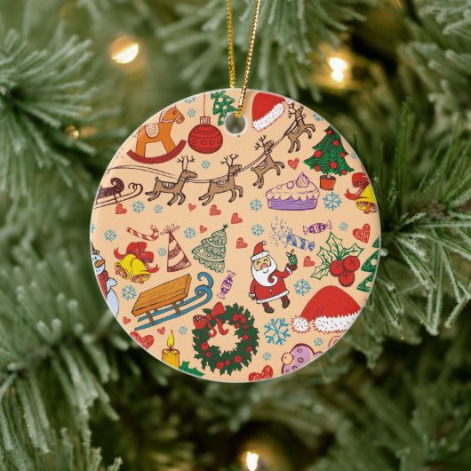 Weihnachtsfeiertage Keramik Ornament (Baum)