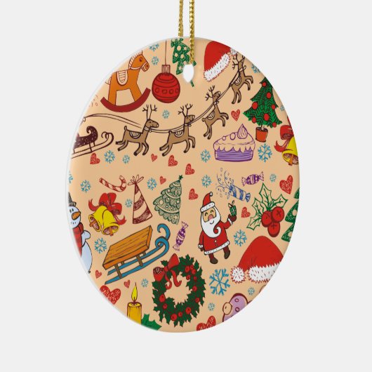 Weihnachtsfeiertage Keramik Ornament (Rechts)