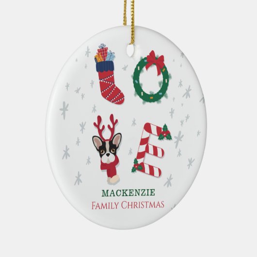 Weihnachtsfeiertage Keramik Ornament (Rechts)