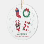 Weihnachtsfeiertage Keramik Ornament (Links)