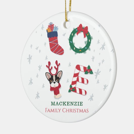 Weihnachtsfeiertage Keramik Ornament (Links)