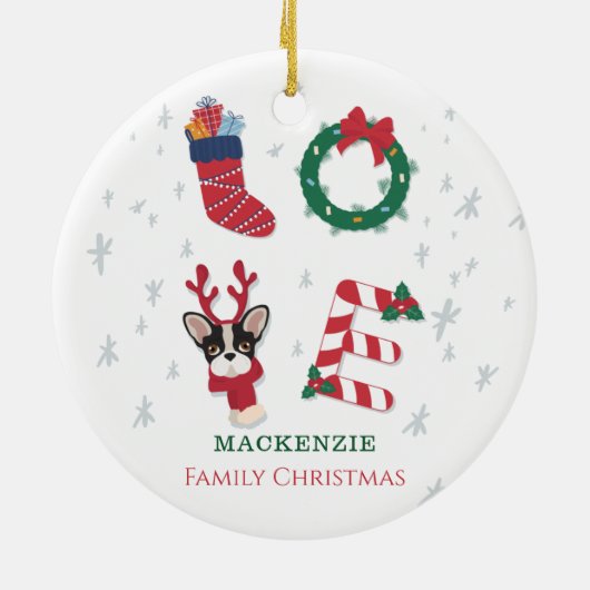 Weihnachtsfeiertage Keramik Ornament (Hinten)