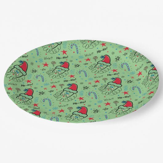 Weihnachtsfeiertage - Kleine Geschenke Pappteller (Schrägansicht)