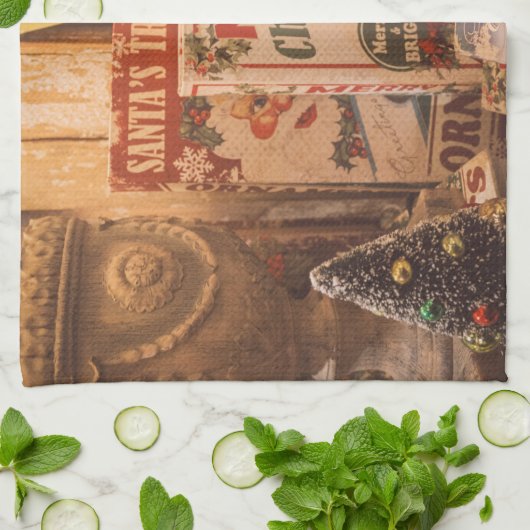 Weihnachtsfeiertage Küche Geschirrtuch (Gefaltet)