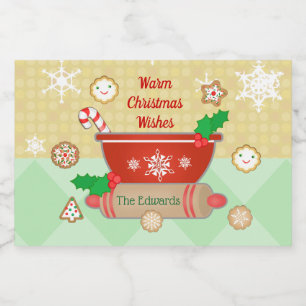 Weihnachtsfeiertage kundenspezifischen lebensmitteletikett