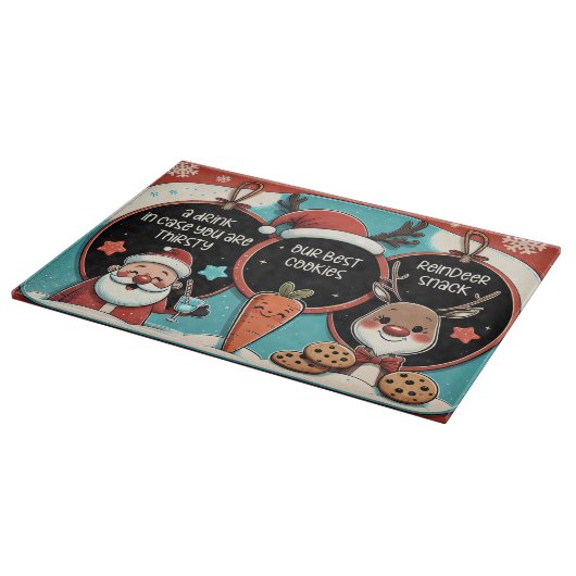Weihnachtsfeiertage Leckereien Schneidebrett (Ecke)