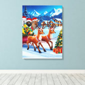 Weihnachtsfeiertage Leinwand Art 18"x24"Design (Insitu (Holzboden))