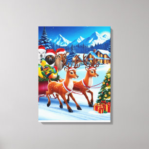 Weihnachtsfeiertage Leinwand Art 18"x24"Design
