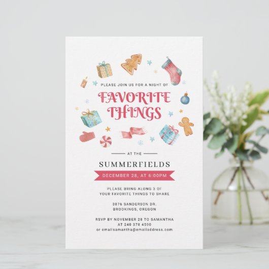 Weihnachtsfeiertage Lieblings-Dinge laden Briefpapier (Stehend Vorderseite)