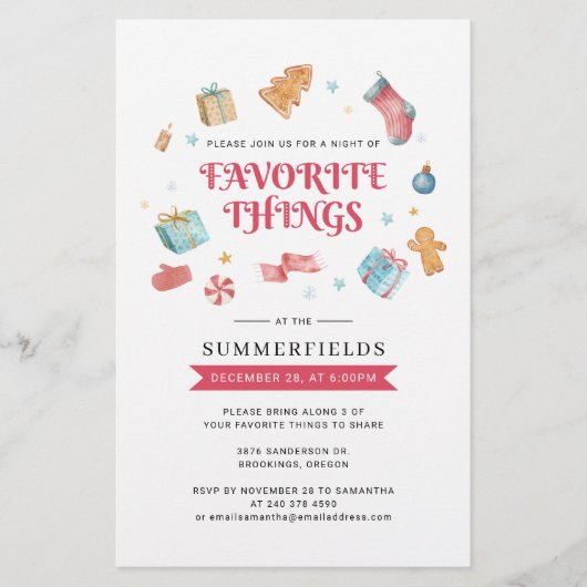 Weihnachtsfeiertage Lieblings-Dinge laden Briefpapier (Vorderseite)