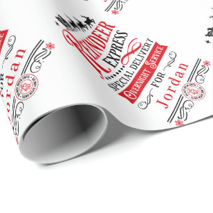 Weihnachtsfeiertage Lieferung Nordpol Express Geschenkpapier