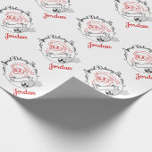 Weihnachtsfeiertage Lieferung Nordpol Express Geschenkpapier (Ecke)